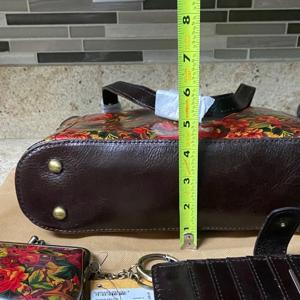 Patricia Nash Red Floral Shoulder Bag Set - Picture 13 of 13